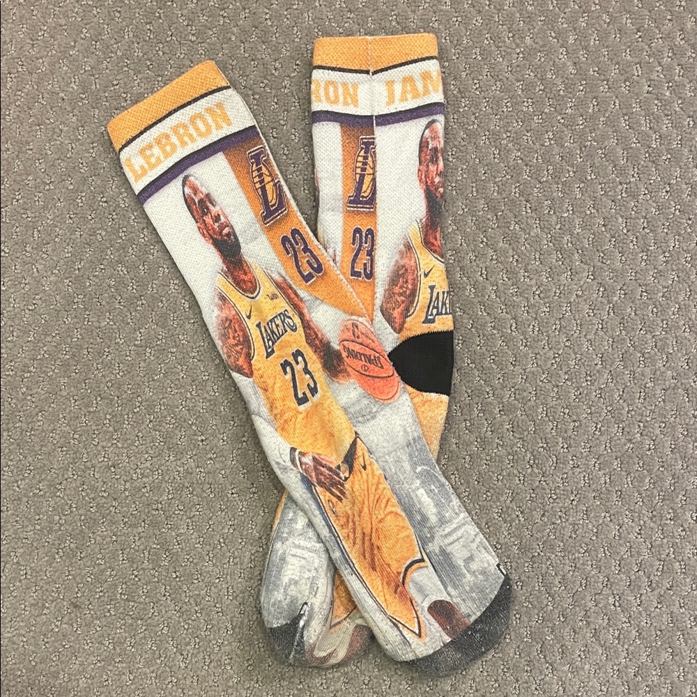 LeBron Lakers Themed Socks - Multicolor